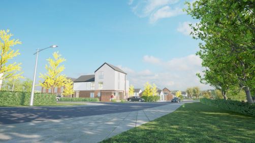 Artist impression of the new estate in Bodelwyddan.