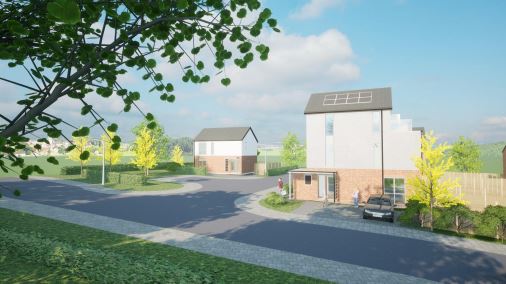 Artist impression of the new estate in Bodelwyddan.