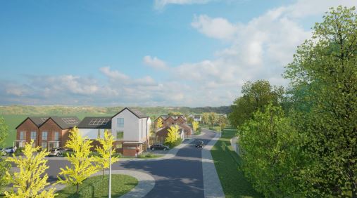 Artist impression of the new estate in Bodelwyddan.